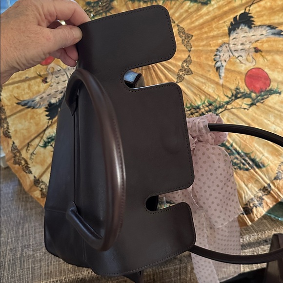 Lily Chocolate Brown Satchel Purse NWOT • A Classy Quiet Luxury Bag - Picture 9 of 12